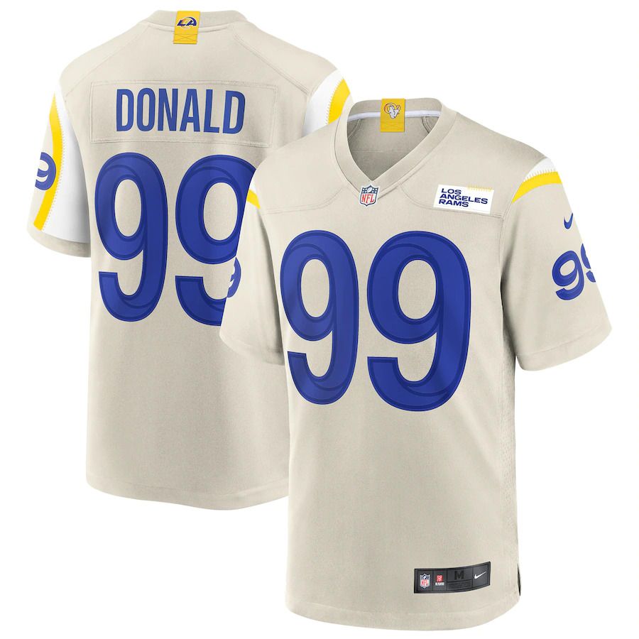Men Los Angeles Rams 99 Aaron Donald Nike Bone Game NFL Jersey